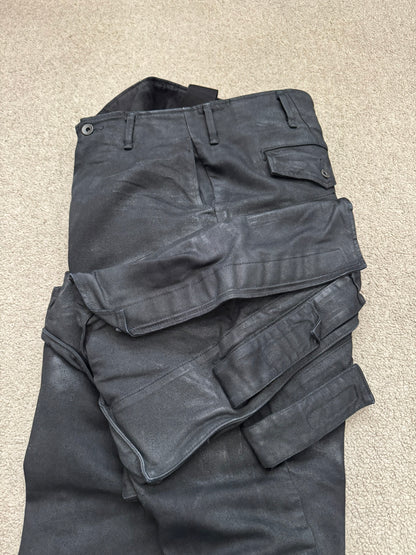 FW16/17 Julius "Beast" Black Waxed Gas Mask Cargo Denim Jeans