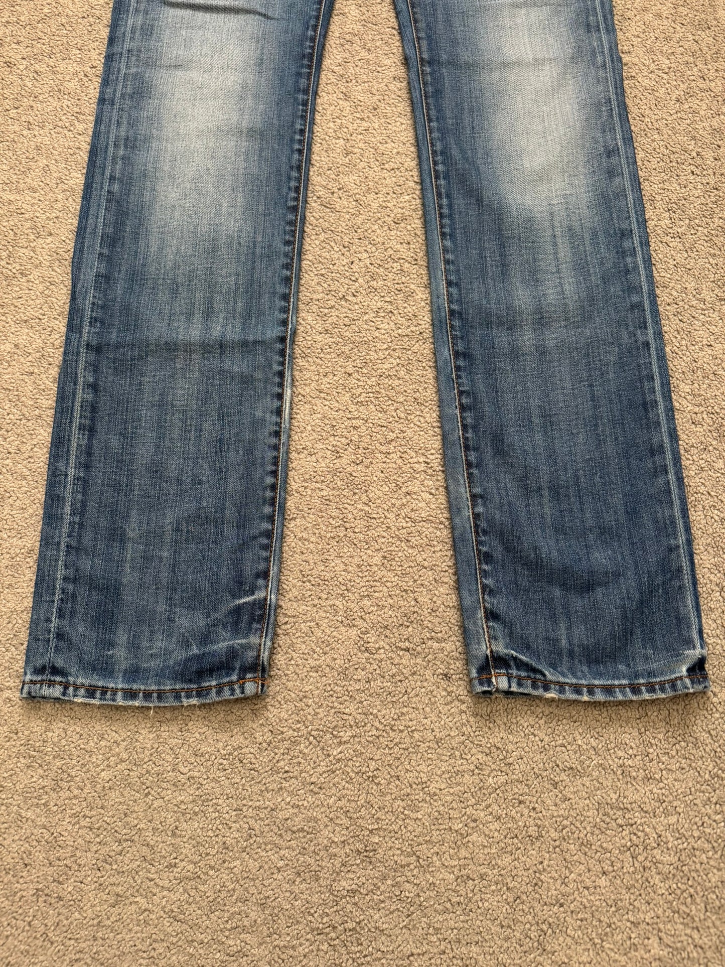 SS08 Dior Homme by Kris Van Assche Washed Blue Denim Jeans