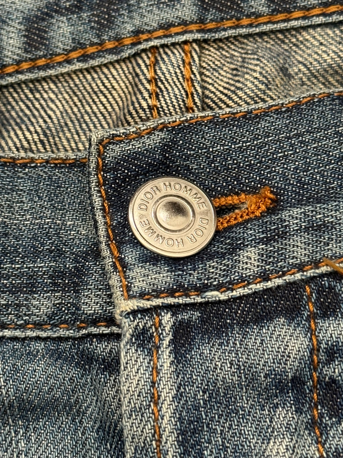 SS08 Dior Homme by Kris Van Assche Washed Blue Denim Jeans