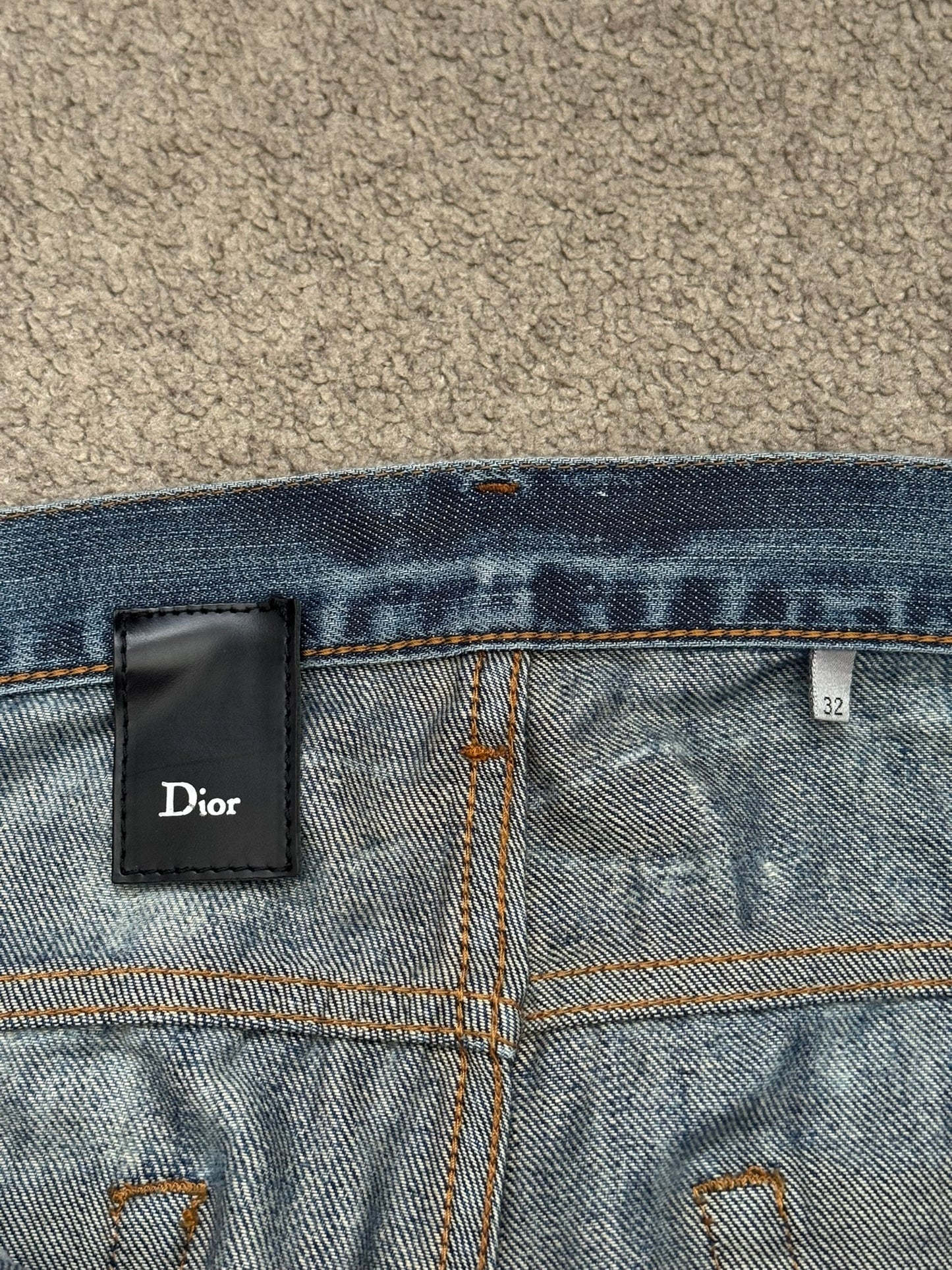 SS08 Dior Homme by Kris Van Assche Washed Blue Denim Jeans