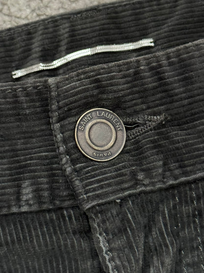 FW15 Saint Laurent by Hedi Slimane D02 Brown Corduroy Pants