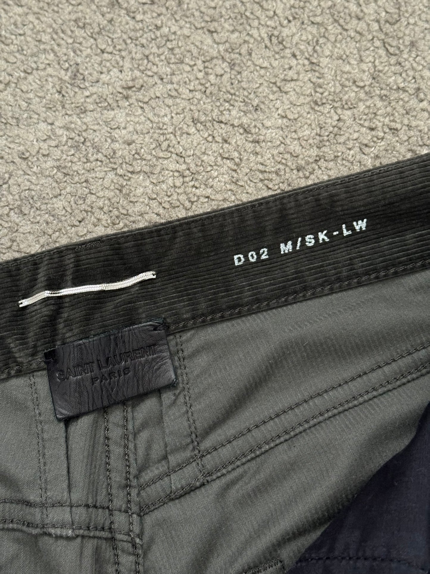 FW15 Saint Laurent by Hedi Slimane D02 Brown Corduroy Pants