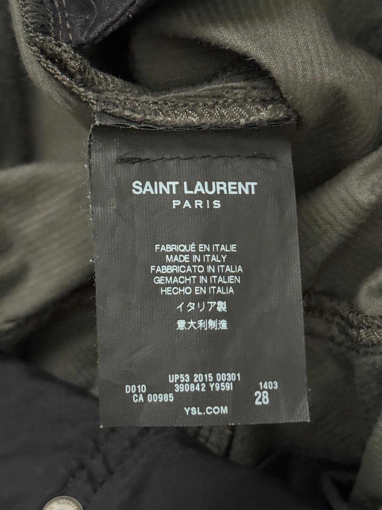 FW15 Saint Laurent by Hedi Slimane D02 Brown Corduroy Pants