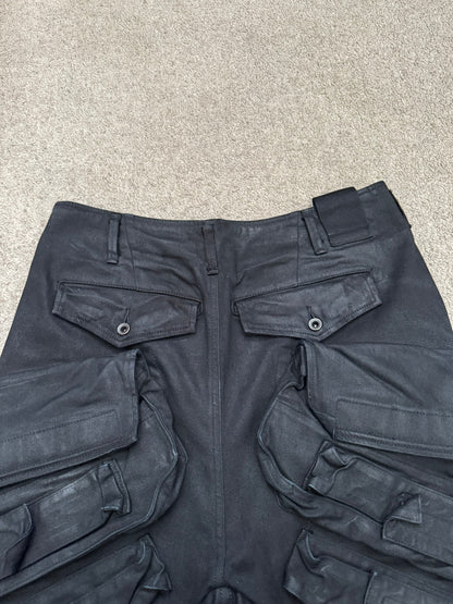 FW16/17 Julius "Beast" Black Waxed Gas Mask Cargo Denim Jeans