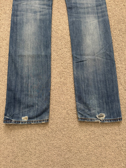 SS08 Dior Homme by Kris Van Assche Washed Blue Denim Jeans