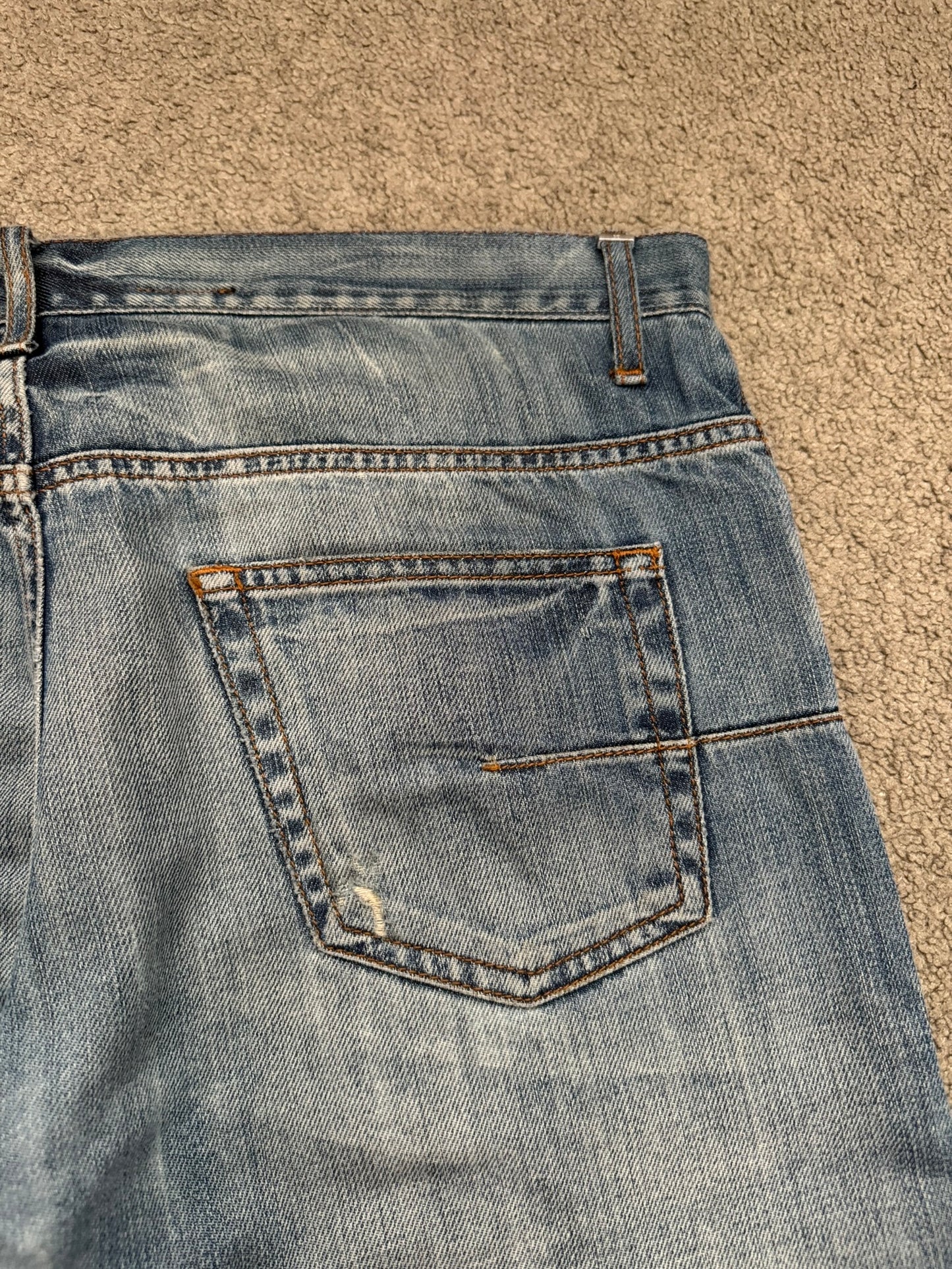 SS08 Dior Homme by Kris Van Assche Washed Blue Denim Jeans