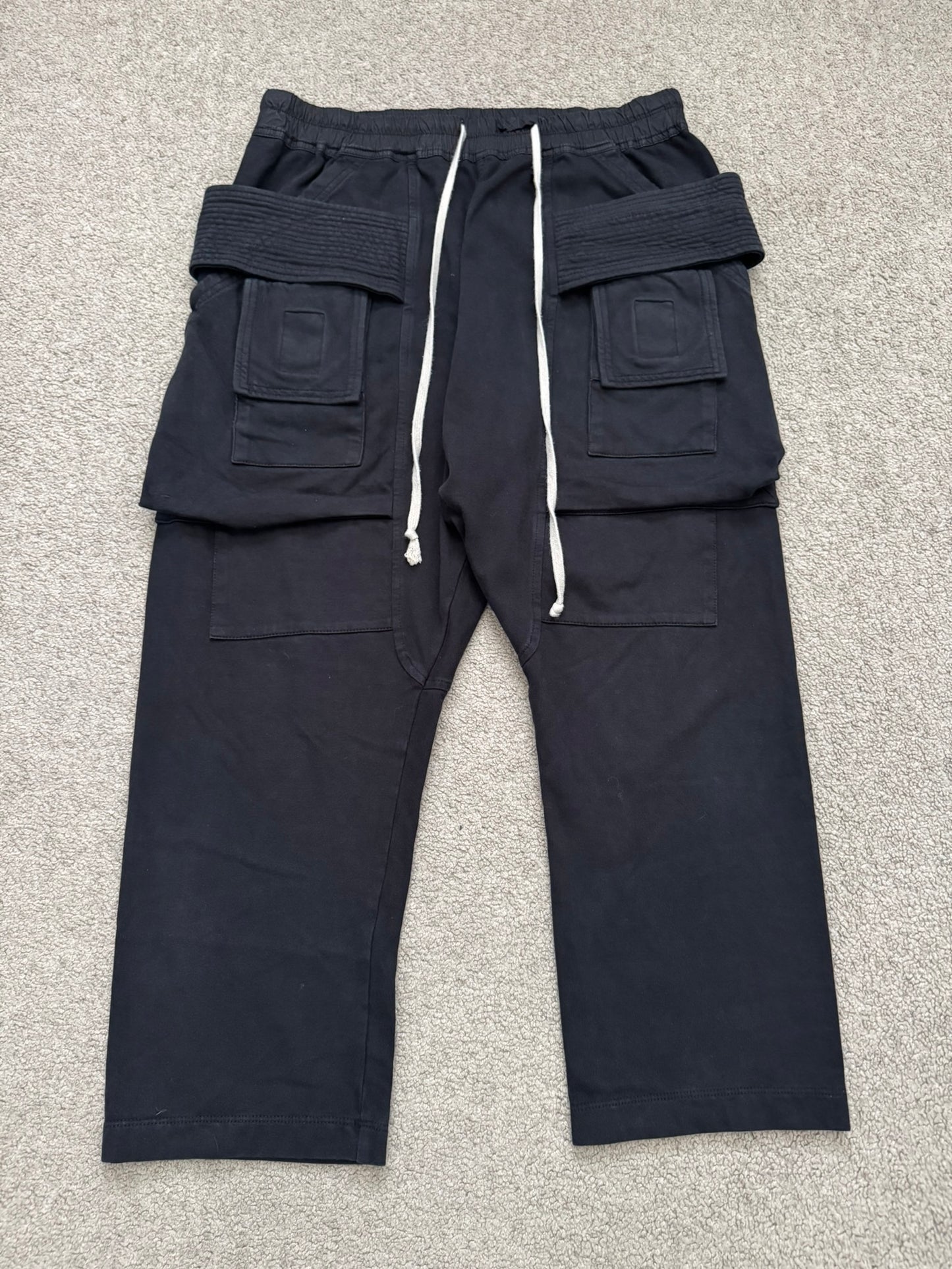 FW20 Rick Owens DRKSHDW Cropped Creatch Cargo Pants