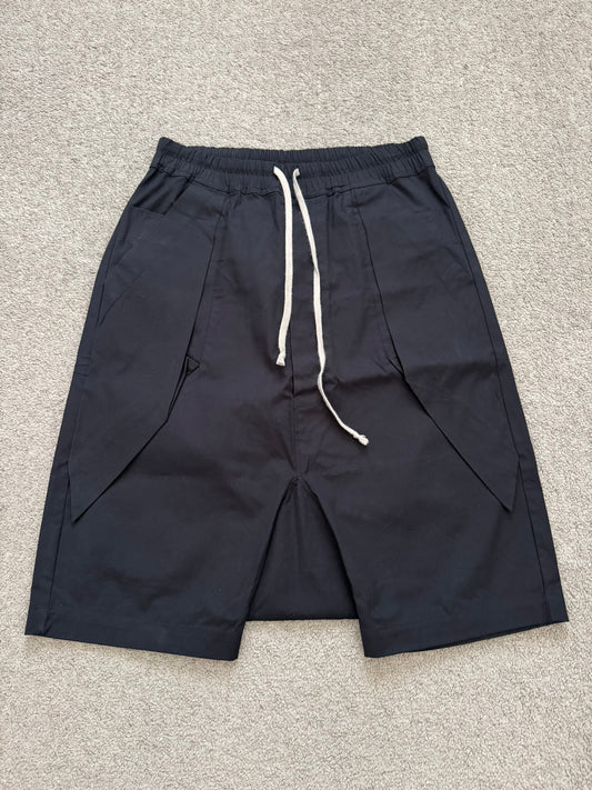 SS16 Rick Owens Mainline Black Angel/Lung Pods Shorts