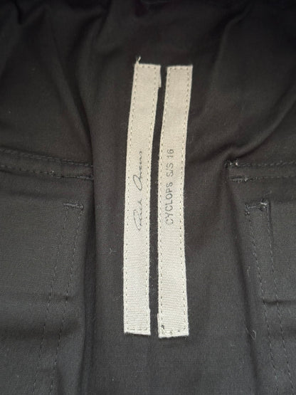 SS16 Rick Owens Mainline Black Angel/Lung Pods Shorts