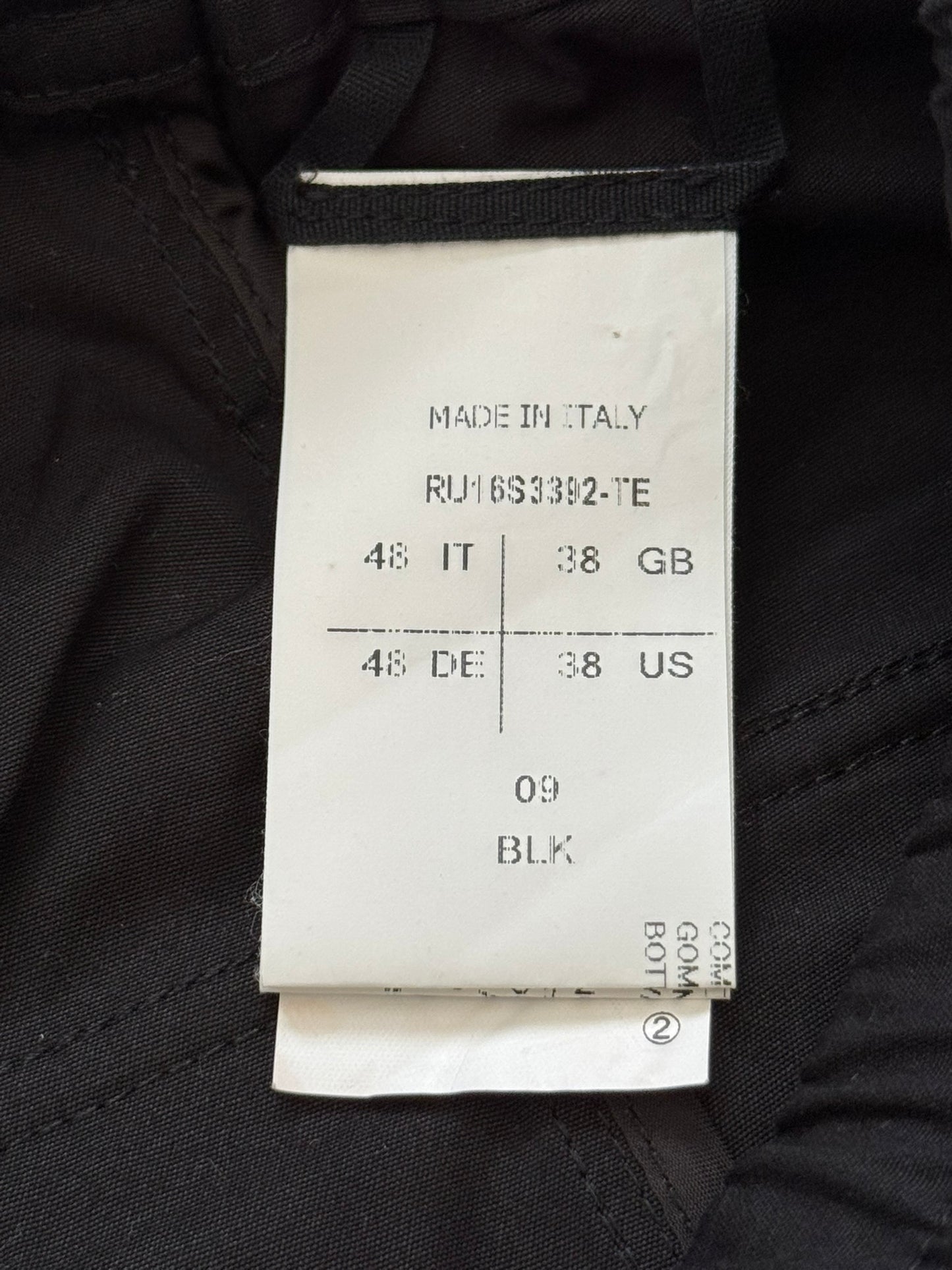 SS16 Rick Owens Mainline Black Angel/Lung Pods Shorts