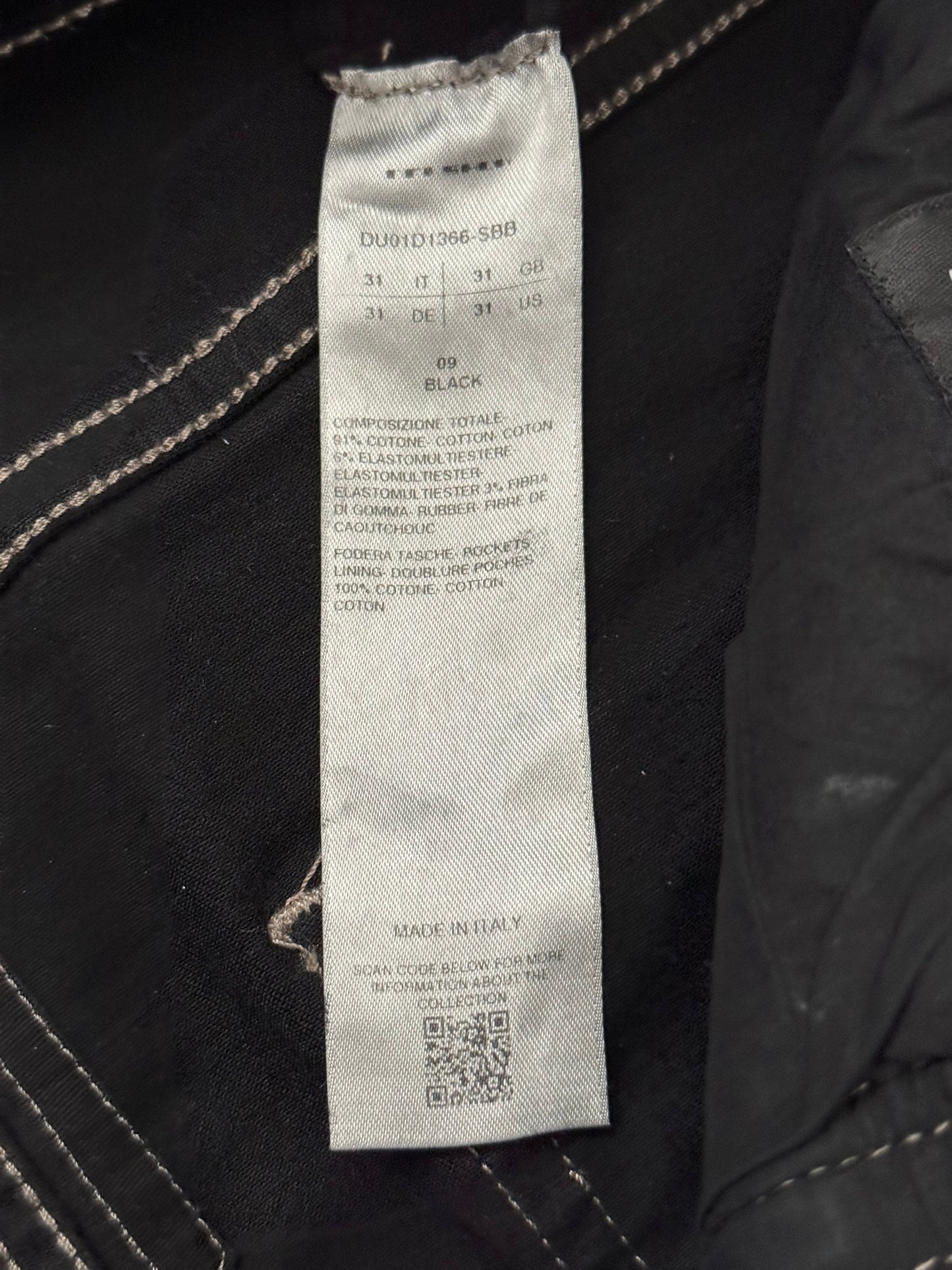 SS24 Rick Owens DRKSHDW Black Waxed Detroit Cut Denim Jeans