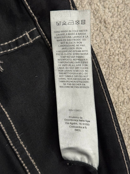 SS24 Rick Owens DRKSHDW Black Waxed Detroit Cut Denim Jeans