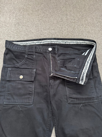 SS09 Number (N)ine Black Cargo Bush Crying Heart Denim Jeans