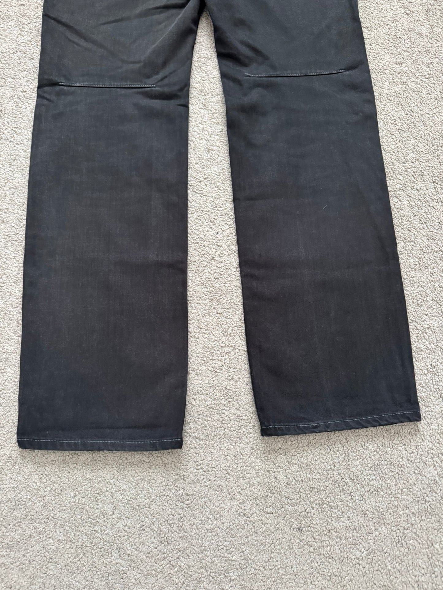 SS09 Number (N)ine Black Cargo Bush Crying Heart Denim Jeans