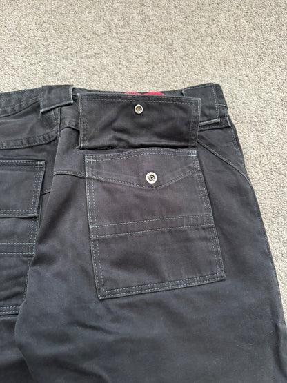 SS09 Number (N)ine Black Cargo Bush Crying Heart Denim Jeans