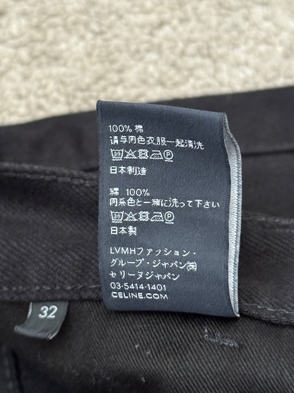 FW23 Celine by Hedi Slimane "Lou" Black Slim Denim Jeans