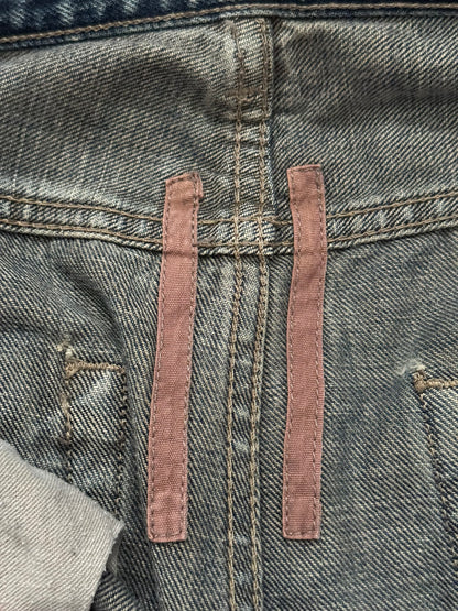 2000s Rick Owens DRKSHDW Mudwash Detroit Cut Denim Jeans