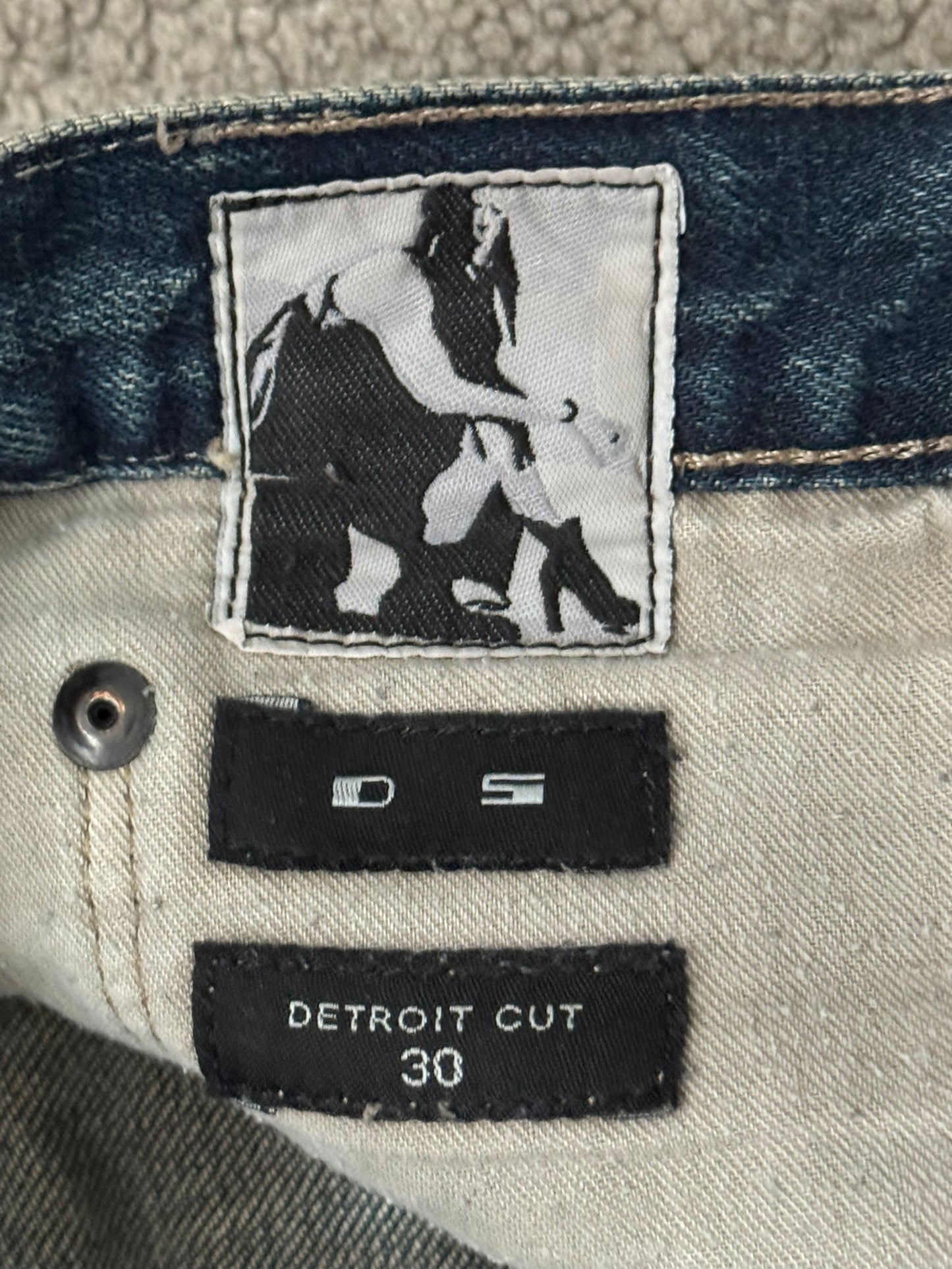 2000s Rick Owens DRKSHDW Mudwash Detroit Cut Denim Jeans