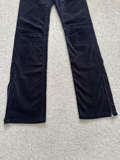 SS05 Number (N)ine Velour/Velvet Zip Crying Heart Pants