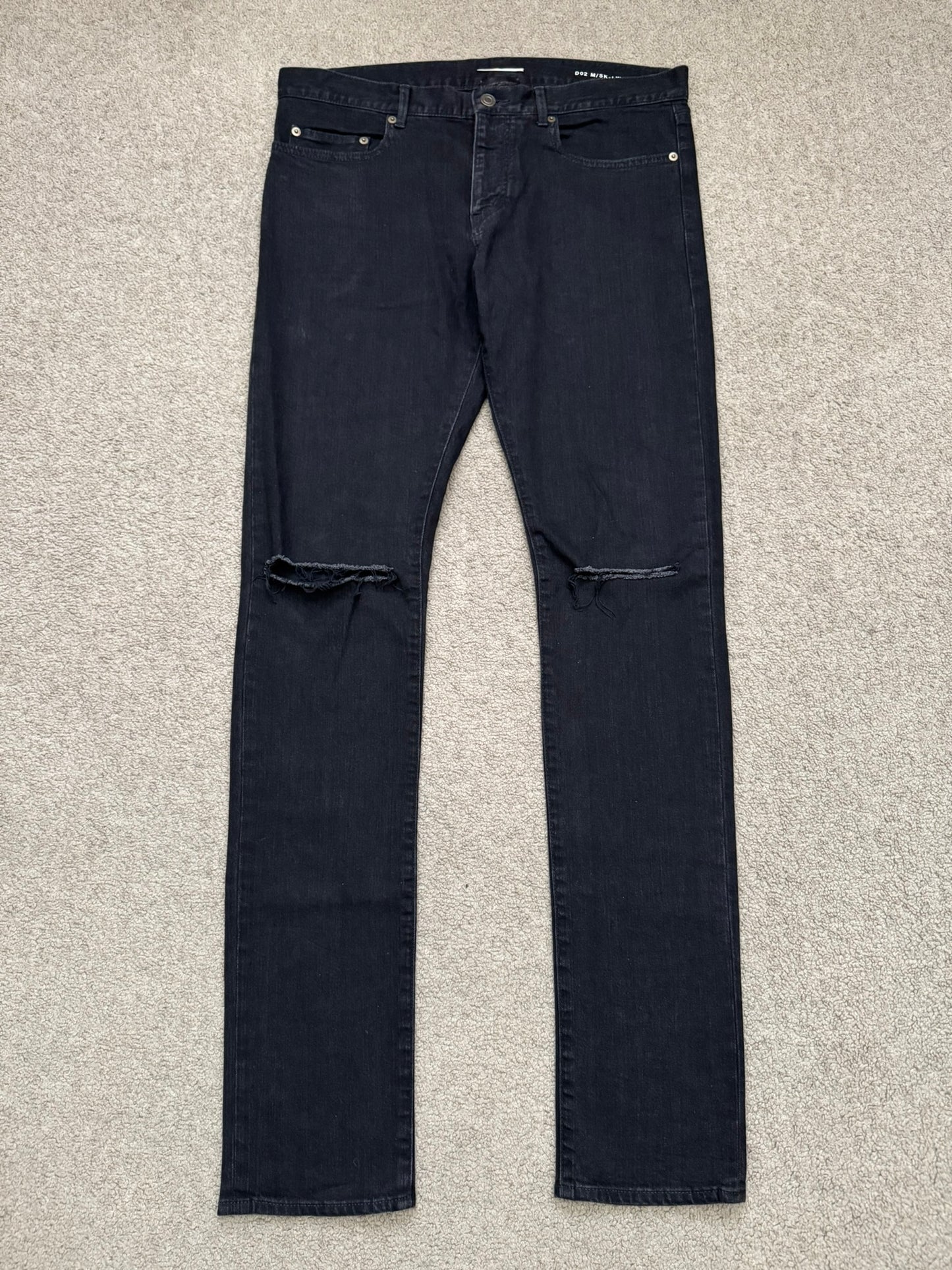 FW14 Saint Laurent by Hedi Slimane Knee Slit D02 Denim Jeans