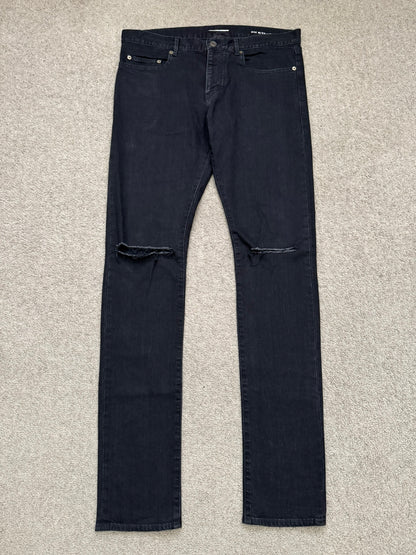 FW14 Saint Laurent by Hedi Slimane Knee Slit D02 Denim Jeans