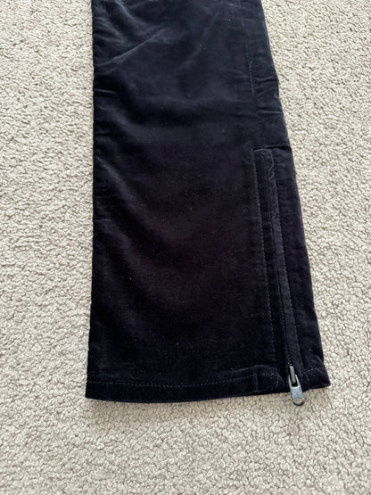 SS05 Number (N)ine Velour/Velvet Zip Crying Heart Pants