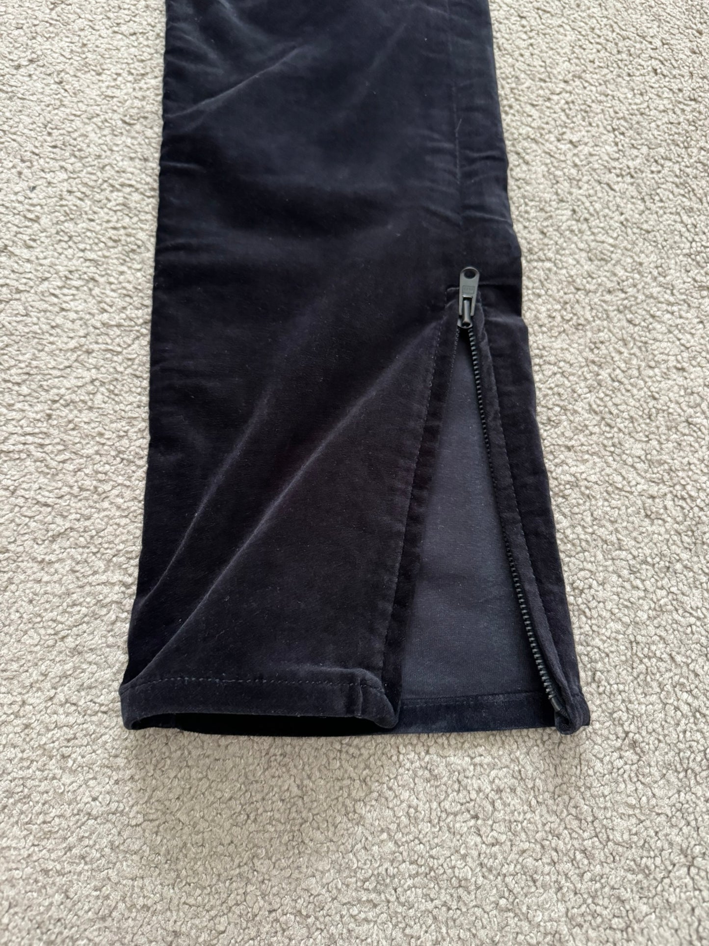 SS05 Number (N)ine Velour/Velvet Zip Crying Heart Pants