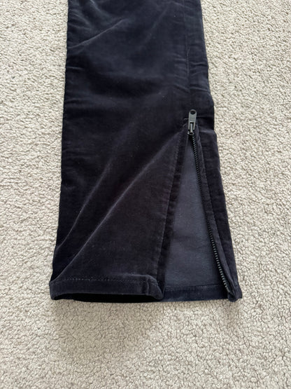 SS05 Number (N)ine Velour/Velvet Zip Crying Heart Pants