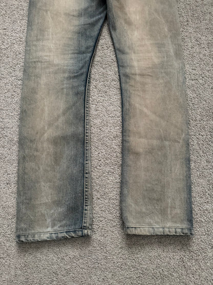 2000s Rick Owens DRKSHDW Mudwash Detroit Cut Denim Jeans