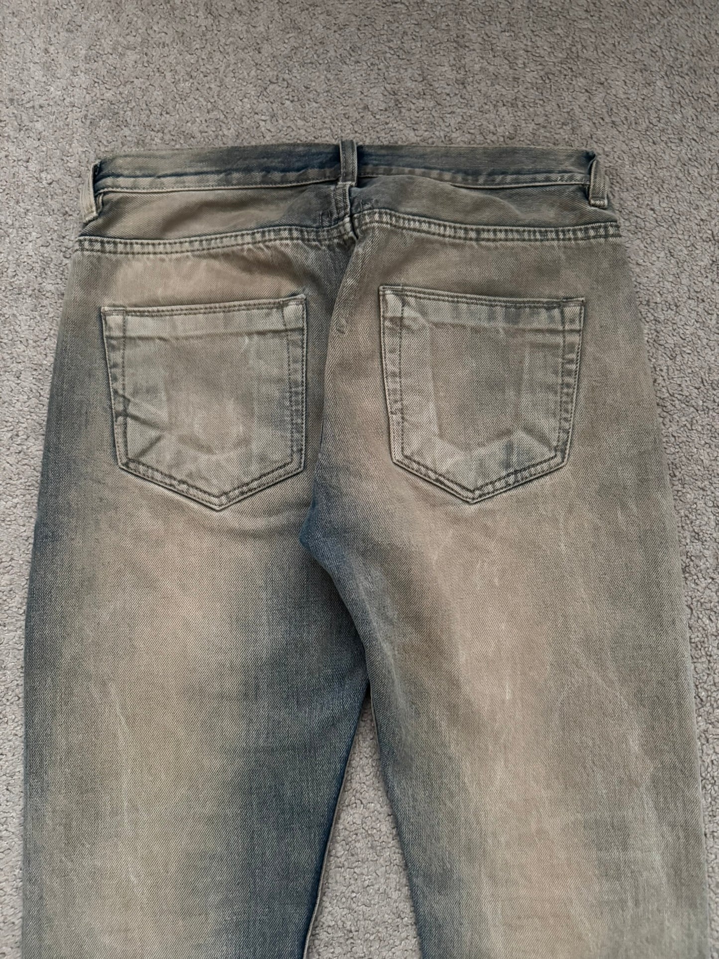 2000s Rick Owens DRKSHDW Mudwash Detroit Cut Denim Jeans