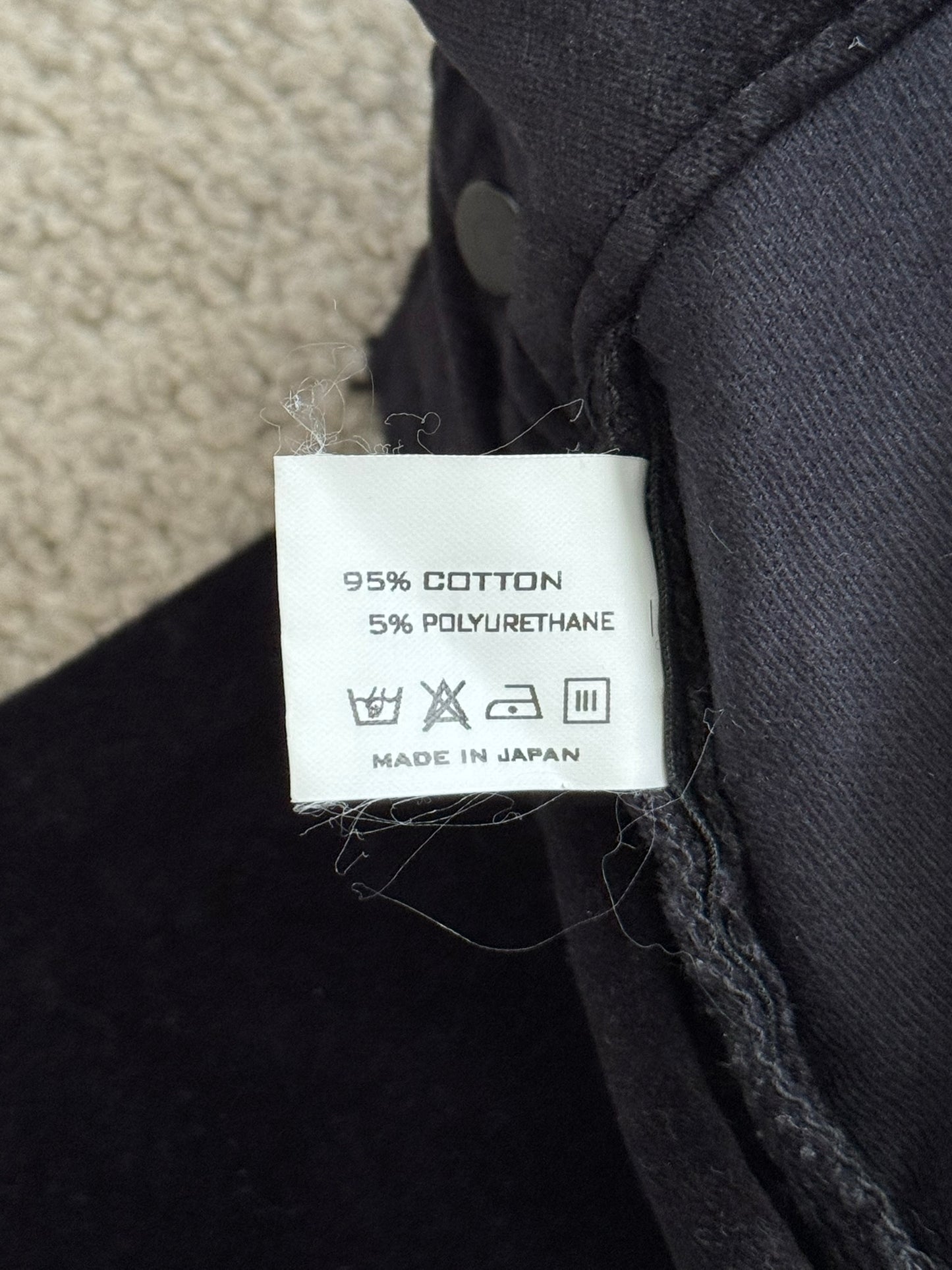 SS05 Number (N)ine Velour/Velvet Zip Crying Heart Pants