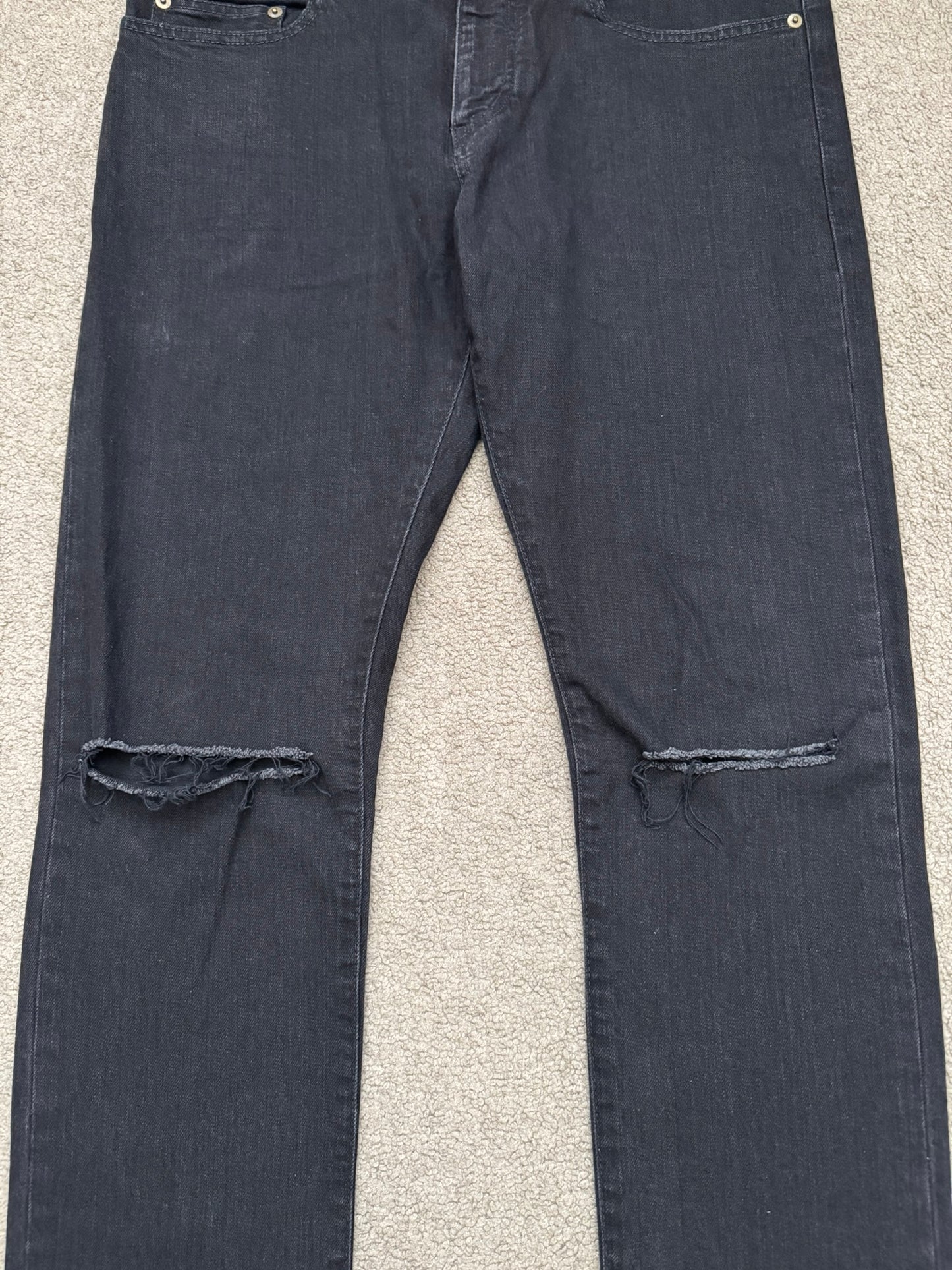 FW14 Saint Laurent by Hedi Slimane Knee Slit D02 Denim Jeans