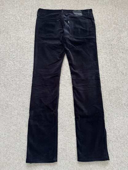 SS05 Number (N)ine Velour/Velvet Zip Crying Heart Pants