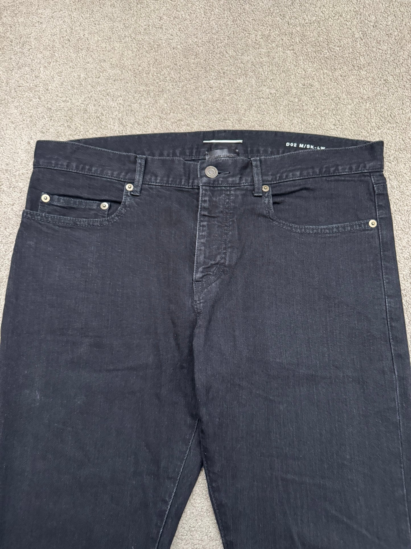 FW14 Saint Laurent by Hedi Slimane Knee Slit D02 Denim Jeans