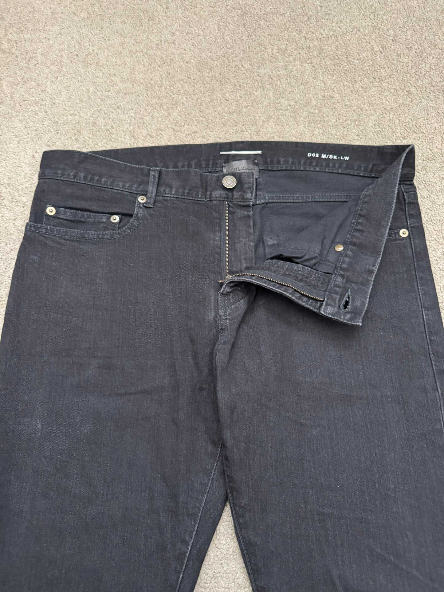 FW14 Saint Laurent by Hedi Slimane Knee Slit D02 Denim Jeans
