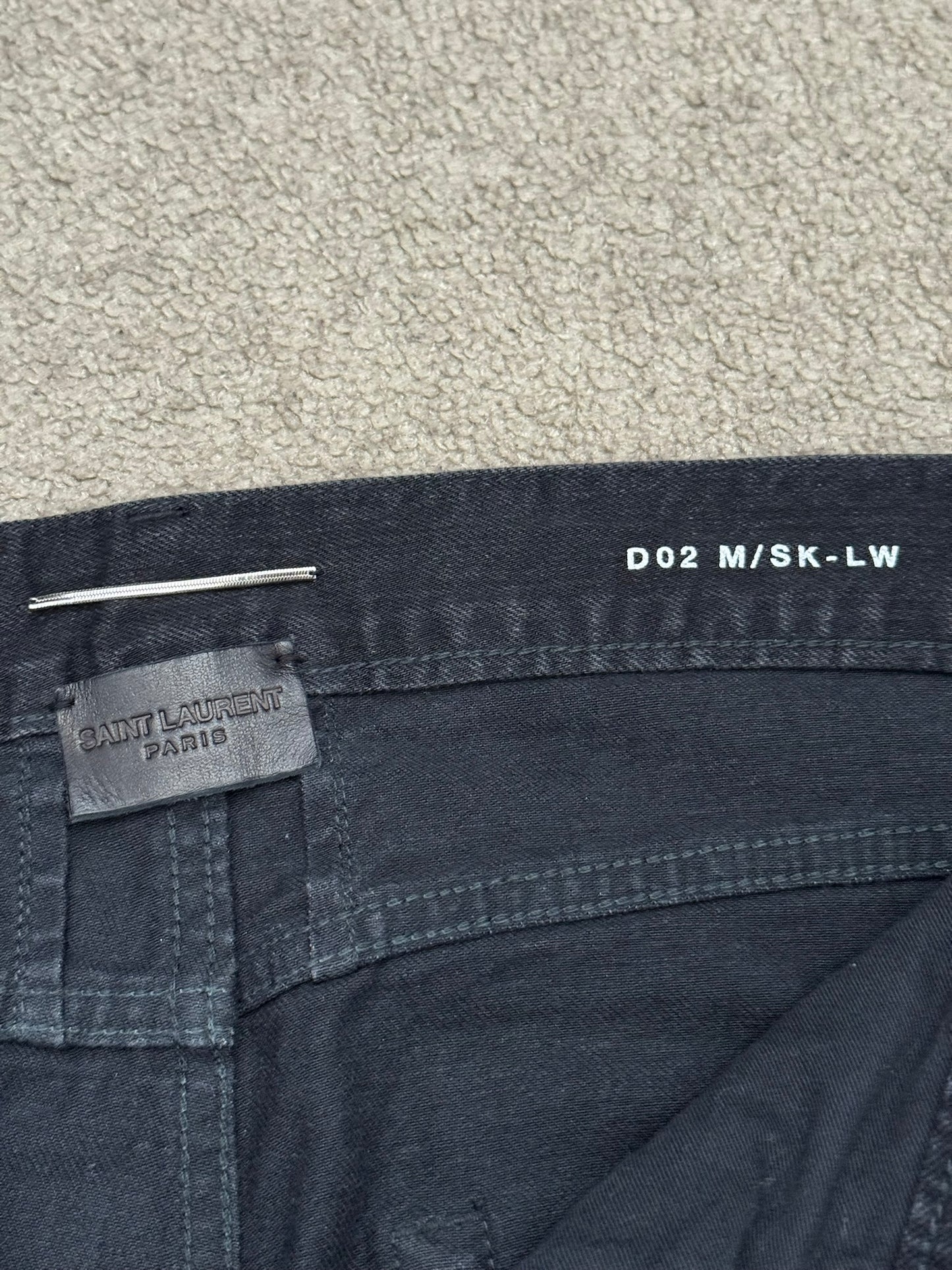 FW14 Saint Laurent by Hedi Slimane Knee Slit D02 Denim Jeans