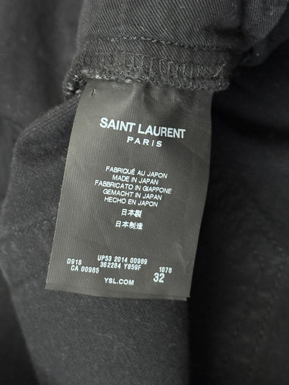 FW14 Saint Laurent by Hedi Slimane Knee Slit D02 Denim Jeans