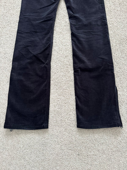 SS05 Number (N)ine Velour/Velvet Zip Crying Heart Pants