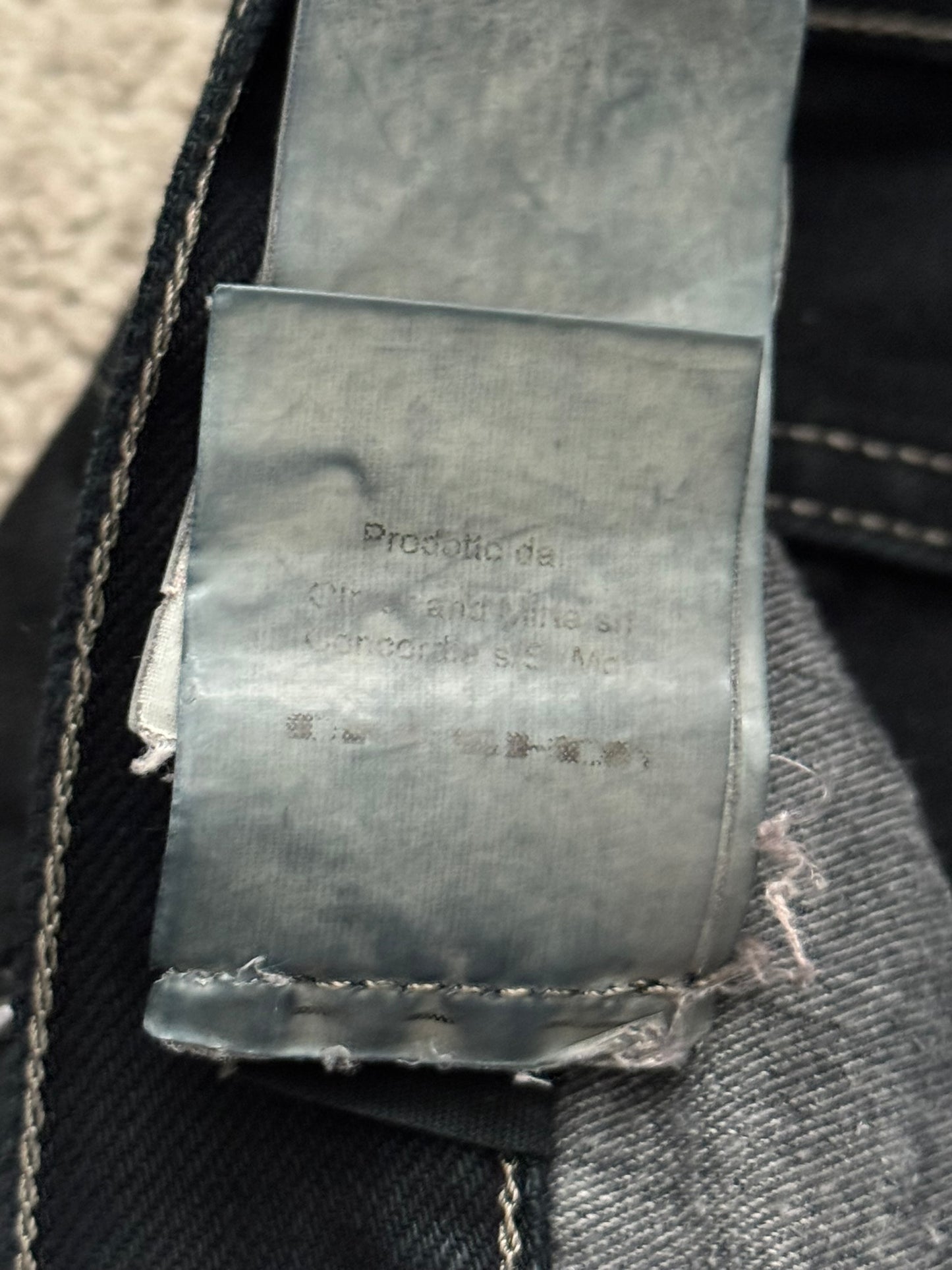 SS17 Rick Owens DRKSHDW Black Waxed Torrance Cut Denim Jeans