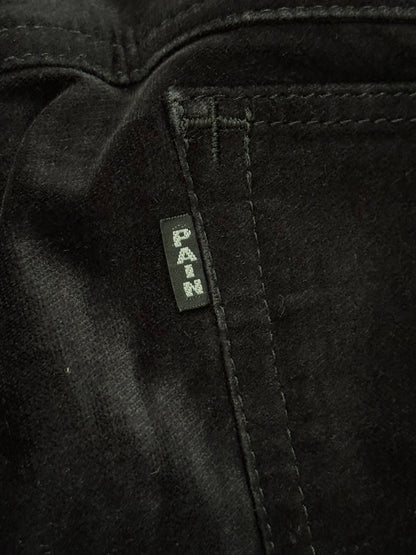 SS05 Number (N)ine Velour/Velvet Zip Crying Heart Pants