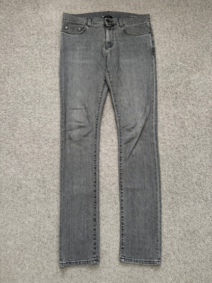 FW15 Saint Laurent by Hedi Slimane Grey Washed D02 Denim Jeans