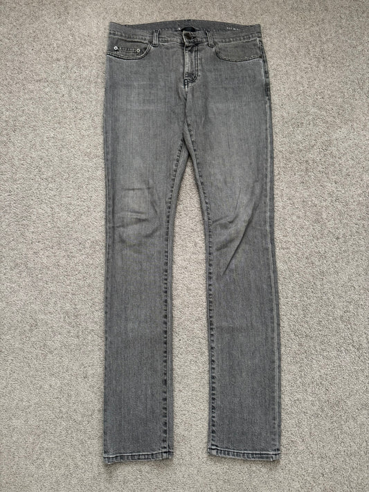 FW15 Saint Laurent by Hedi Slimane Grey Washed D02 Denim Jeans