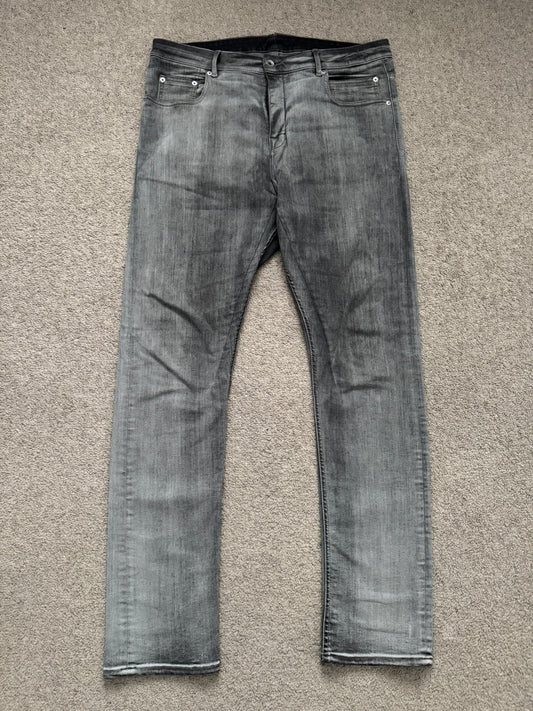 FW20 Rick Owens DRKSHDW Bacteria Wash Detroit Cut Denim Jeans