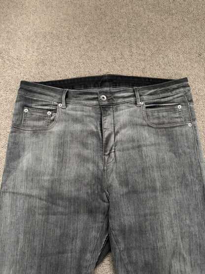 FW20 Rick Owens DRKSHDW Bacteria Wash Detroit Cut Denim Jeans