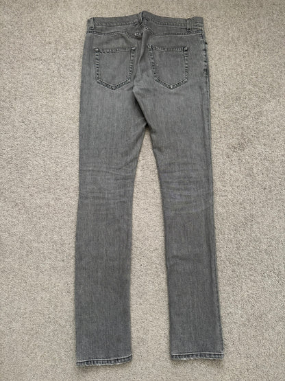 FW15 Saint Laurent by Hedi Slimane Grey Washed D02 Denim Jeans