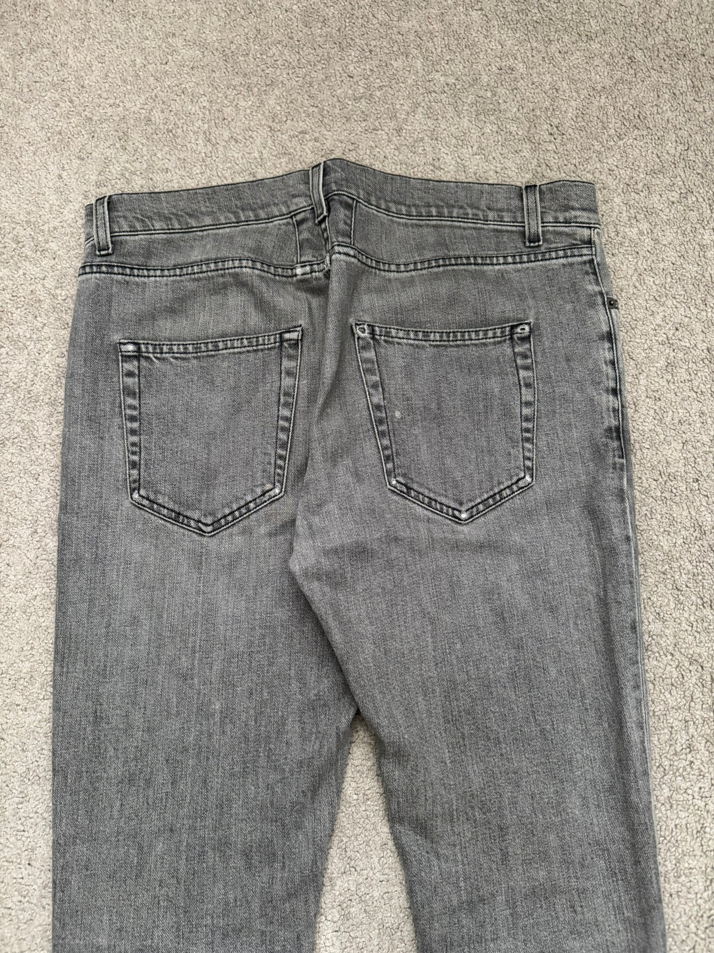 FW15 Saint Laurent by Hedi Slimane Grey Washed D02 Denim Jeans