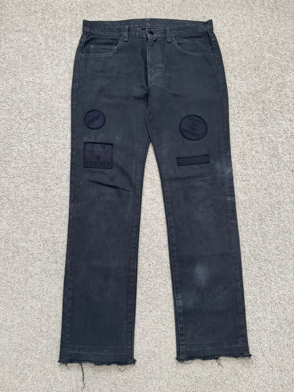 AW04 Number (N)ine "Give Peace A Chance" Patch Denim Jeans