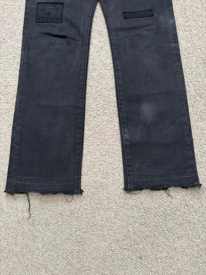 AW04 Number (N)ine "Give Peace A Chance" Patch Denim Jeans