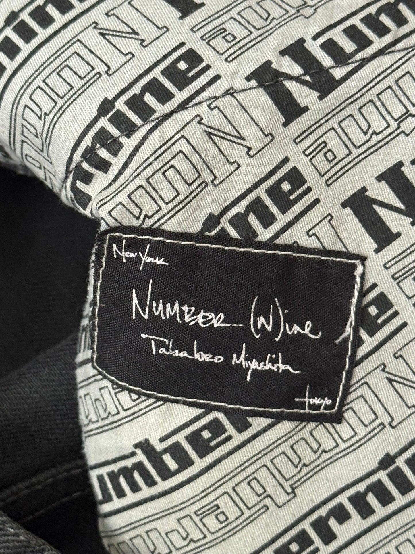 AW04 Number (N)ine "Give Peace A Chance" Patch Denim Jeans