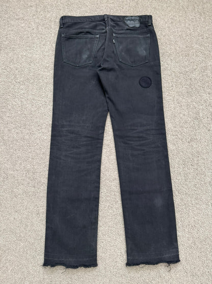 AW04 Number (N)ine "Give Peace A Chance" Patch Denim Jeans